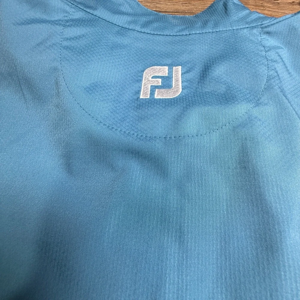 FootJoy FJ Mens Blue Quarter Zip Golf Pullover Lightweight Jacket Large